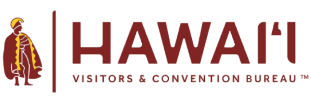 Hawai'i Visitors & Convention Bureau logo with warrior figure.
